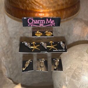 Gold Sea Life Charms Set of 10